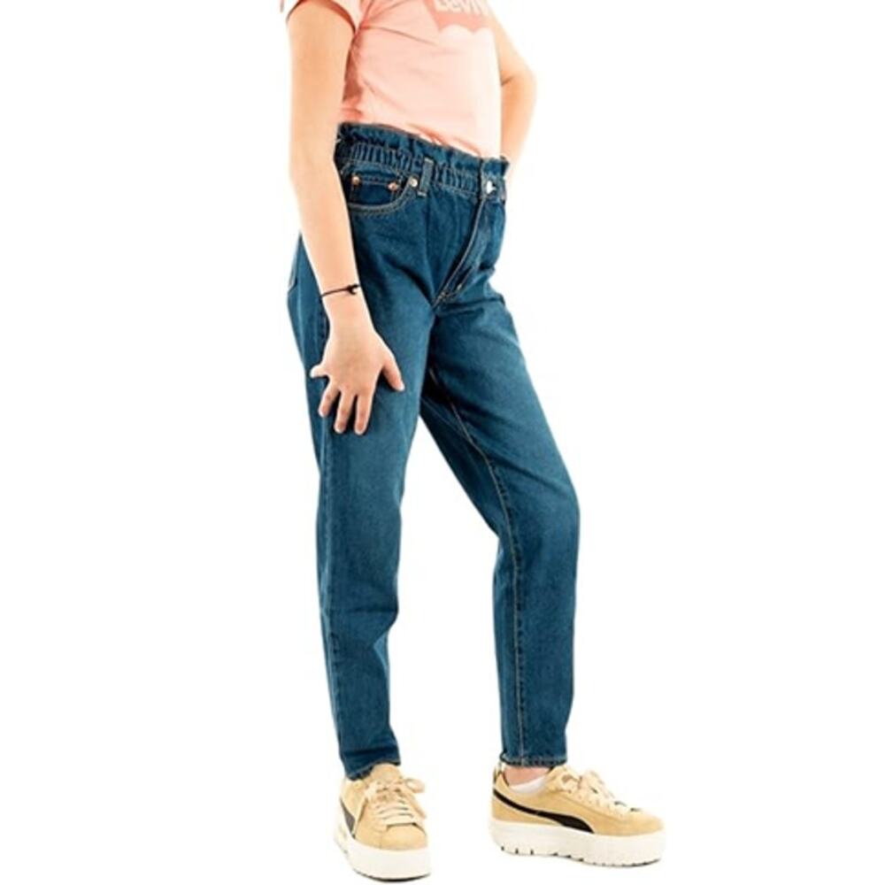 Levi's Girls' High Loose Paperbag Jeans Dark Medium Wash Size 14 NWT